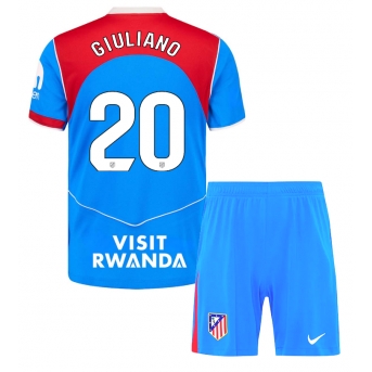Billige Fotballdrakt Atletico Madrid Giuliano Simeone #20 Replika Tredjedraktsett Barn 2025-26 Kortermet (med bukser)